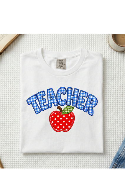 Adult Comfort Color Teacher Apple