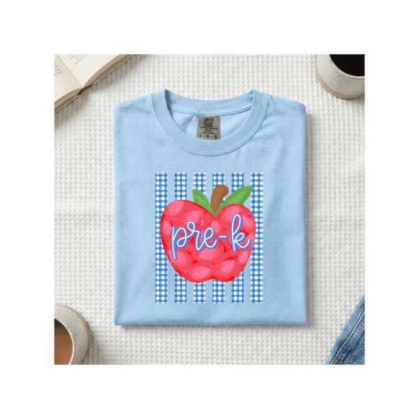 Apple Gingham Stripes Grade Levels Pre-k-5th