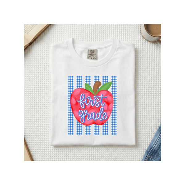 Apple Gingham Stripes Grade Levels Pre-k-5th