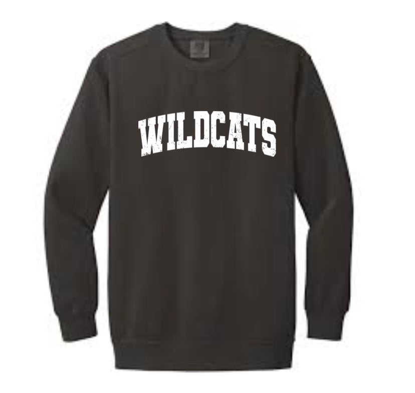 Comfort Color ADULT Wildcats distressed Sweatshirt