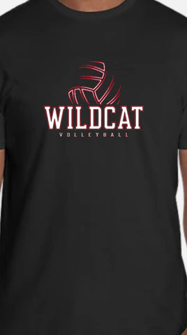 Wildcat Volleyball Outlined GILDAN Brand