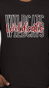 Double font WILDCATS GILDAN Brand