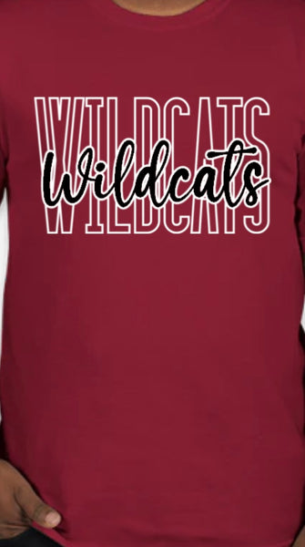 Double font WILDCATS GILDAN Brand