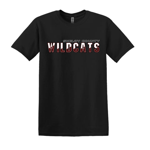 Wildcats Main Logo PERFORMANCE Short Sleeve Black