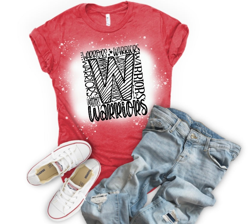 WARRIORS ADULT Bleached T-shirt